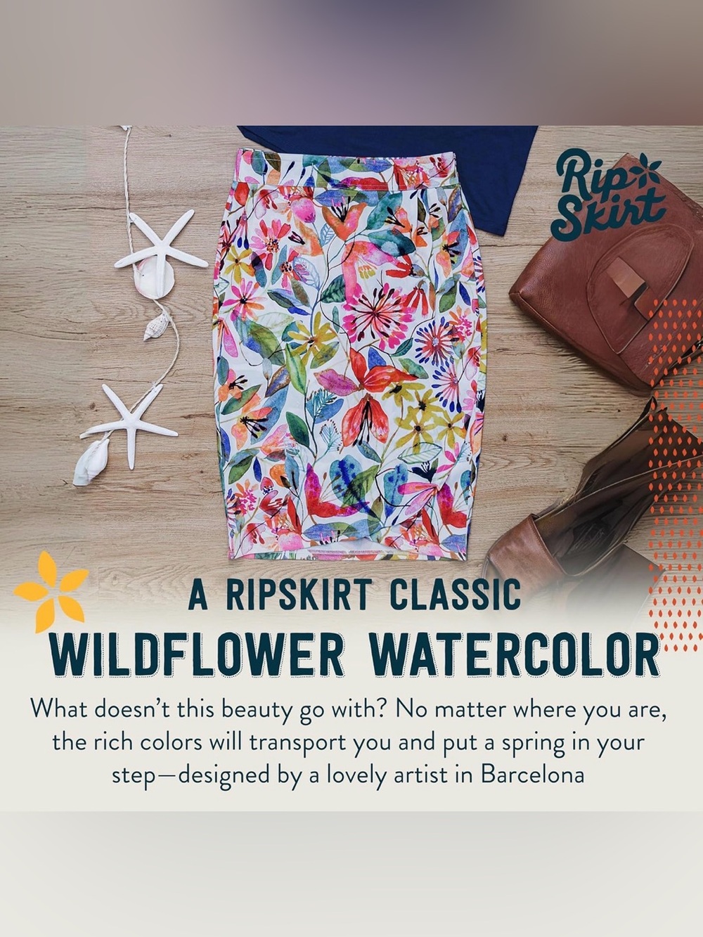 RipSkirt Hawaii Wildflower Watercolor - Picture 11 of 13